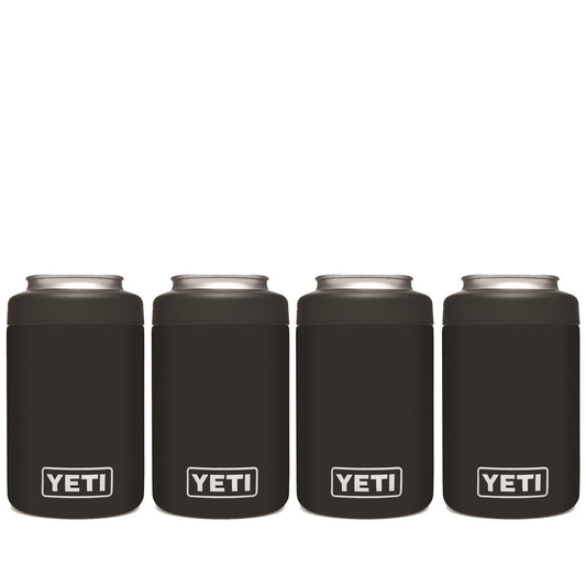 YETI RAMBLER 12 OZ. COLSTER CAN INSULATOR - BLACK (4-PACK)