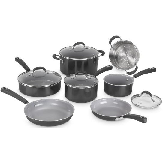CUISINART CERAMICA XT NONSTICK 11PC COOKWARE SET - BLACK