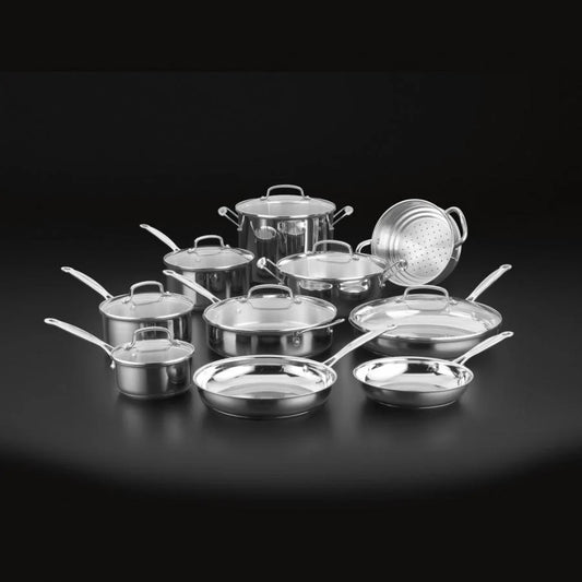 CUISINART CHEF'S CLASSIC STAINLESS 17PC CHEF'S CLASSIC COOKWARE SET
