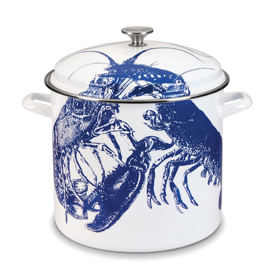 CUISINART 16 QUART STOCKPOT WITH COVER - WHITE - BLUE LOBSTER