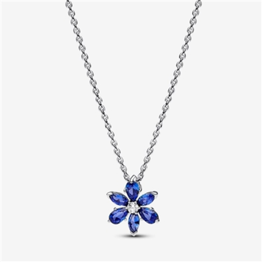 SPARKLING BLUE HERBARIUM CLUSTER PENDANT
