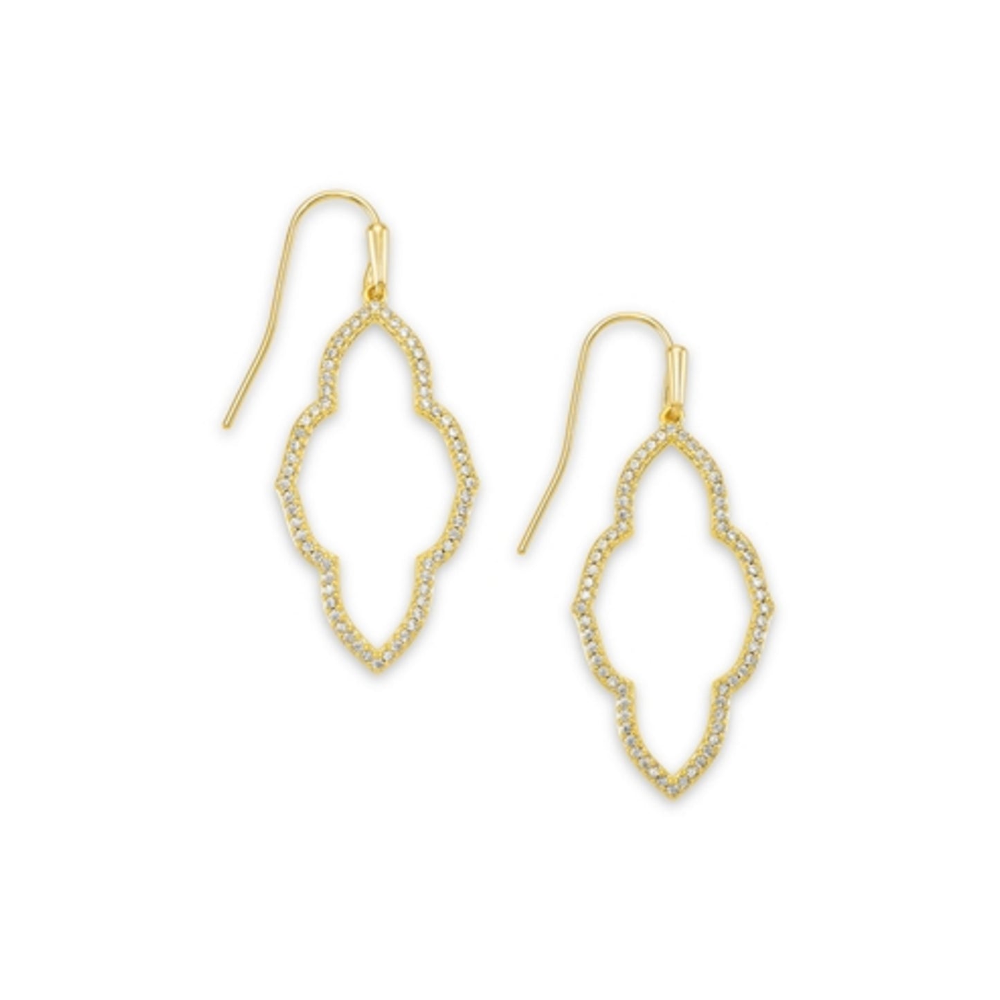 Abbie Small Open Frame Earrings, Gold