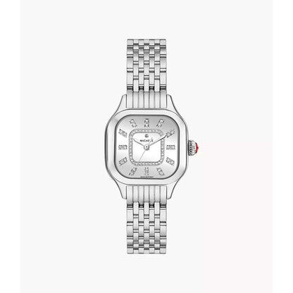 LADIES' MEGGIE STAINLESS STEEL WATCH, DIAMOND & MOP DIAL