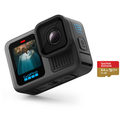GOPRO HERO13 BLACK + GOPRO 64GB MICROSD MEMORY CARD