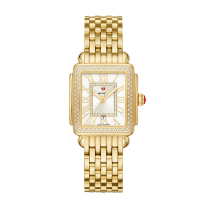 LADIES' DECO MADISON MID 18K DIAMOND WATCH, 148 DIAMONDS