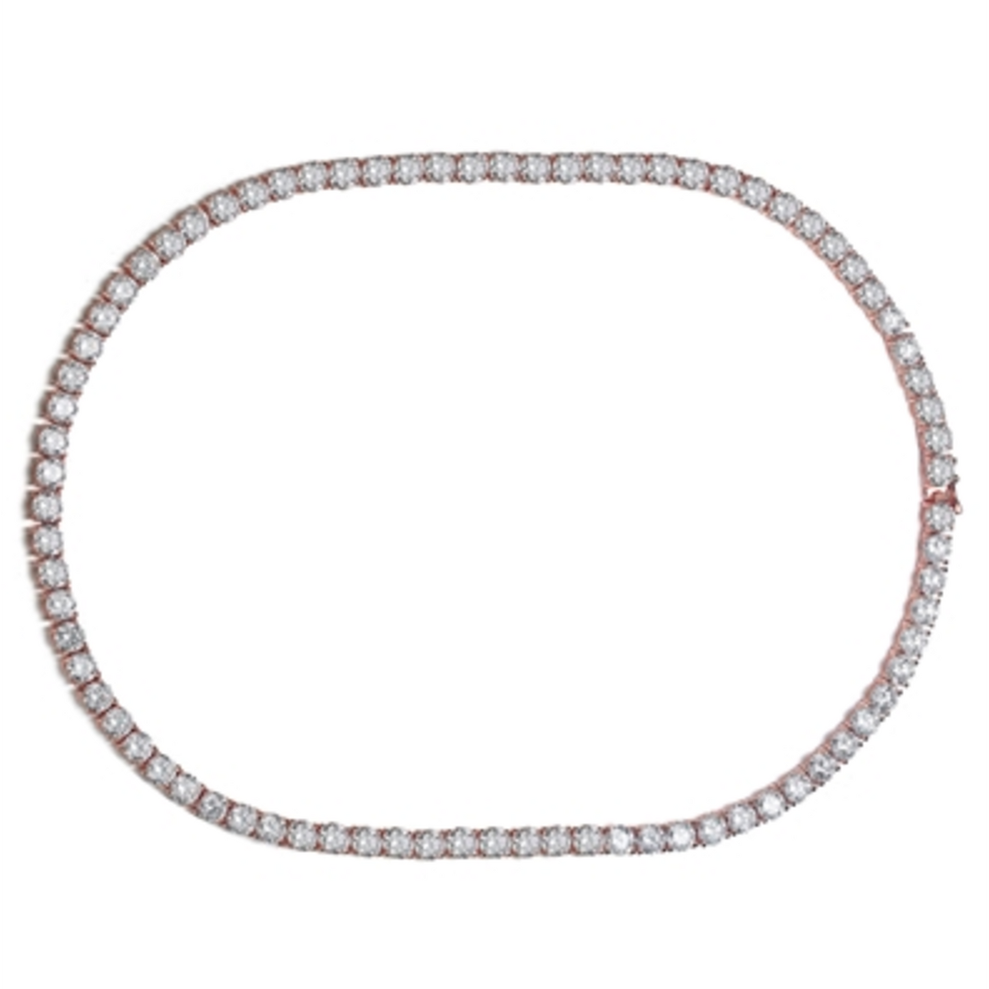 18K ROSE GOLD CLASSIC TENNIS NECKLACE, GOLD, 17''