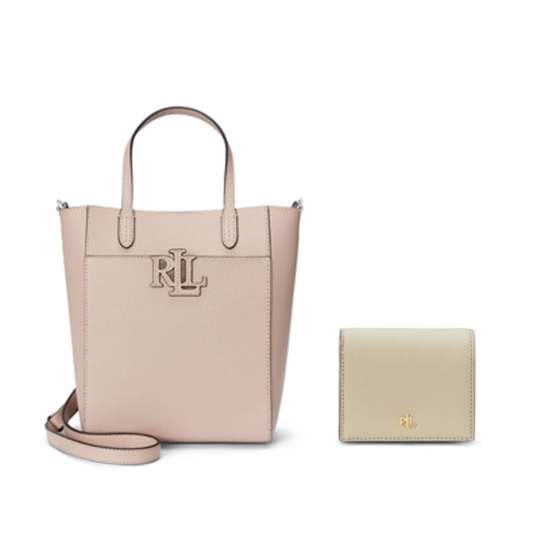 CAMERYN SMALL TOTE AND WALLET SET, SUNRISE BLUSH/BIRCH TAN