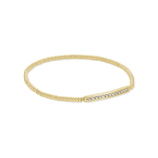 Addison Stretch Bracelet, Gold Metal