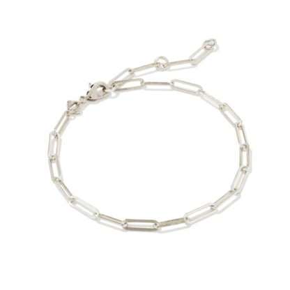 COURTNEY PAPERCLIP BRACELET, SILVER