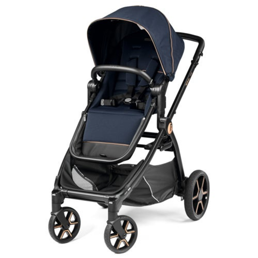 YPSI SINGLE TO DOUBLE STROLLER W/ REVERSIBLE SEAT BLUE SHINE