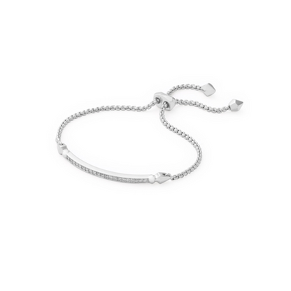 OTT BRACELET, RHODIUM METAL WHITE CZ