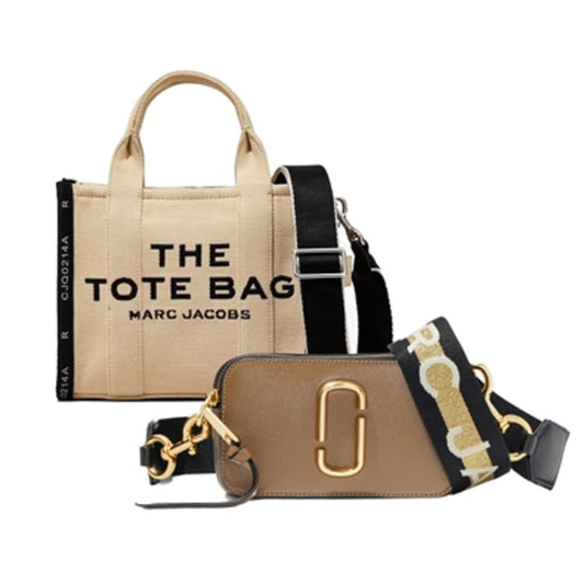 The Small Tote & Snapshot Duet, Warm Sand-French Grey