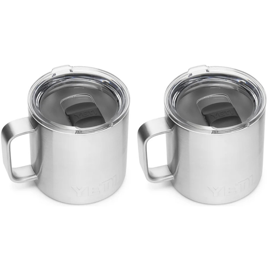 YETI RAMBLER 14 OZ. MUG WITH MAGSLIDER LID - STAINLESS STEEL (2-PACK)