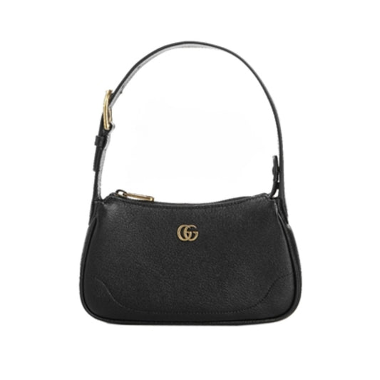 Leather Shoulder Bag, Black