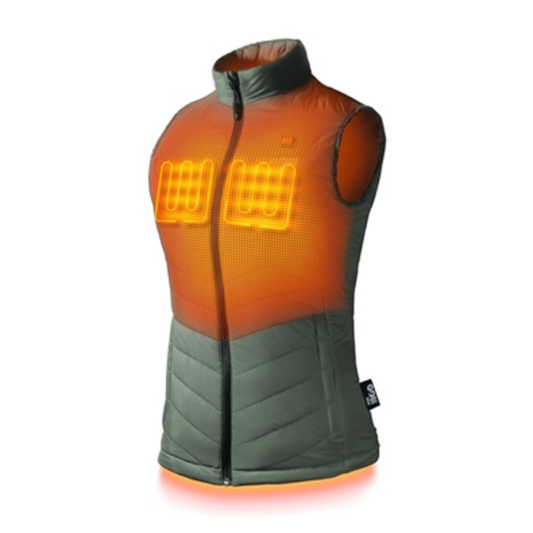 DUNE WOMEN'S HEATED VEST, GREEN, S