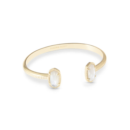 ELTON GOLD CUFF BRACELET, IVORY