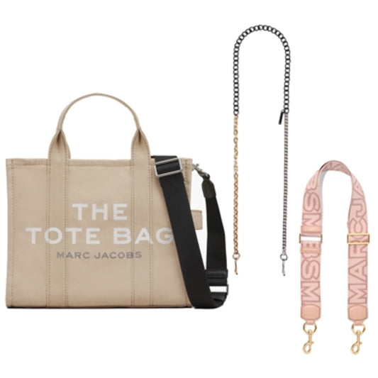 Multi Strap Medium Tote Bundle, Beige Multi