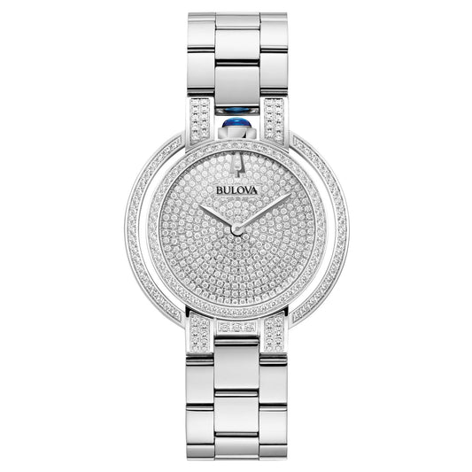 Ladies' Rubaiyat Diamond Silver-Tone Stainless Steel Watch, Diamond Dial