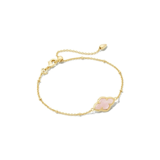 Abbie Satellite Chain Bracelet, Gold/Rose Quartz