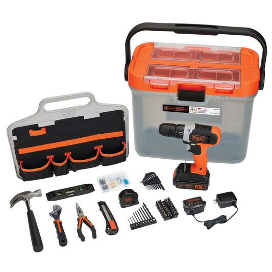 66PC 20V MAX DRILL W/ HOME PROJECT TOOL KIT