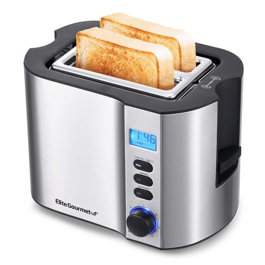 2 SLICE DIGITAL STAINLESS STEEL TOASTER W/ COUNTDOWN TIMER