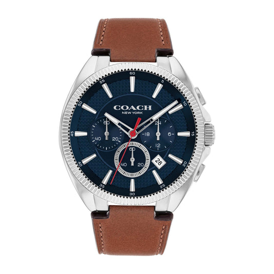 MEN'S JACKSON CHRONOGRAPH & LEATHER STRAP WATCH