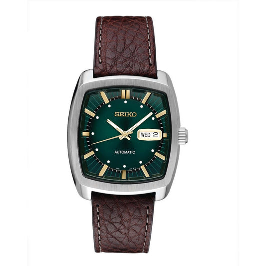 MENS RECRAFT AUTOMATIC LEATHER STRAP WATCH