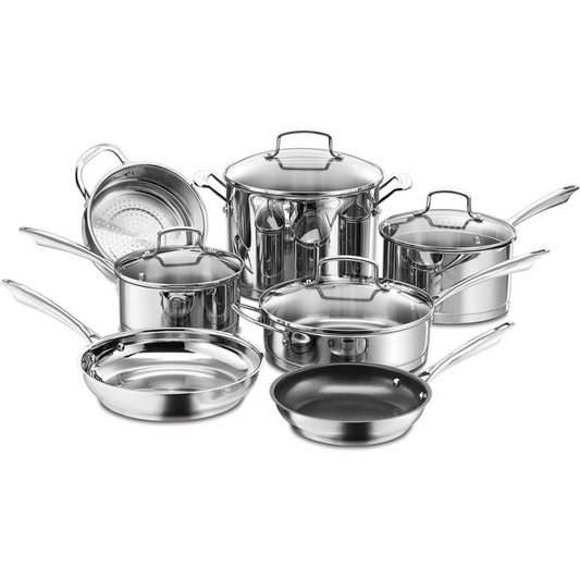 CUISINART PROFESSIONAL SERIES STAINLESS STEEL 11-PIECE COOKWARE SET