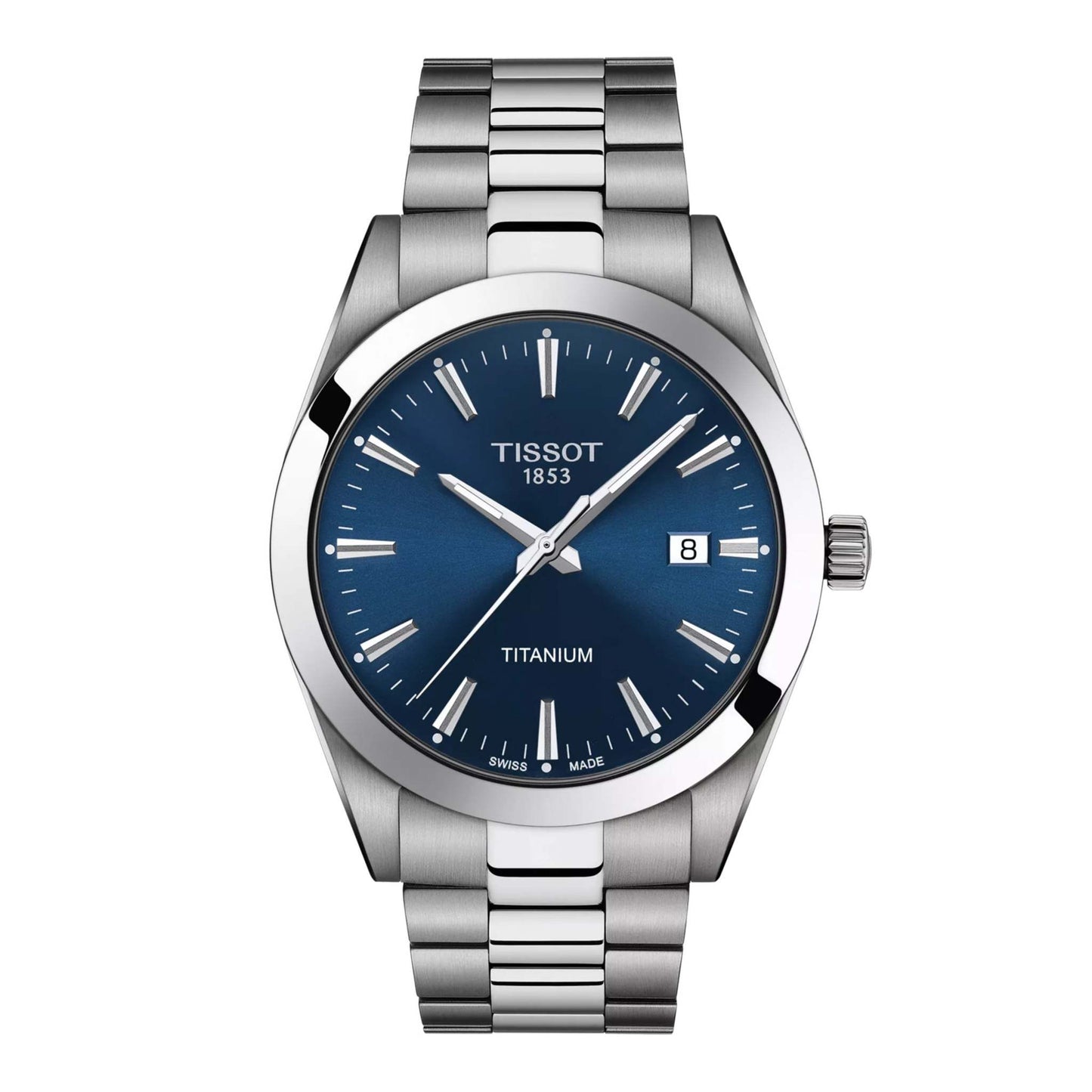 MEN'S GENTLEMAN GRAY TITANIUM WATCH, BLUE DIAL