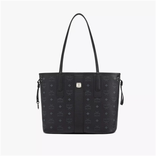 REVERSIBLE LIZ SHOPPER IN VISETOS, BLACK, SMALL