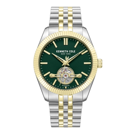 AUTOMATIC WATCH, MULTI SILVER/GOLD YELLOW, MENS STAND
