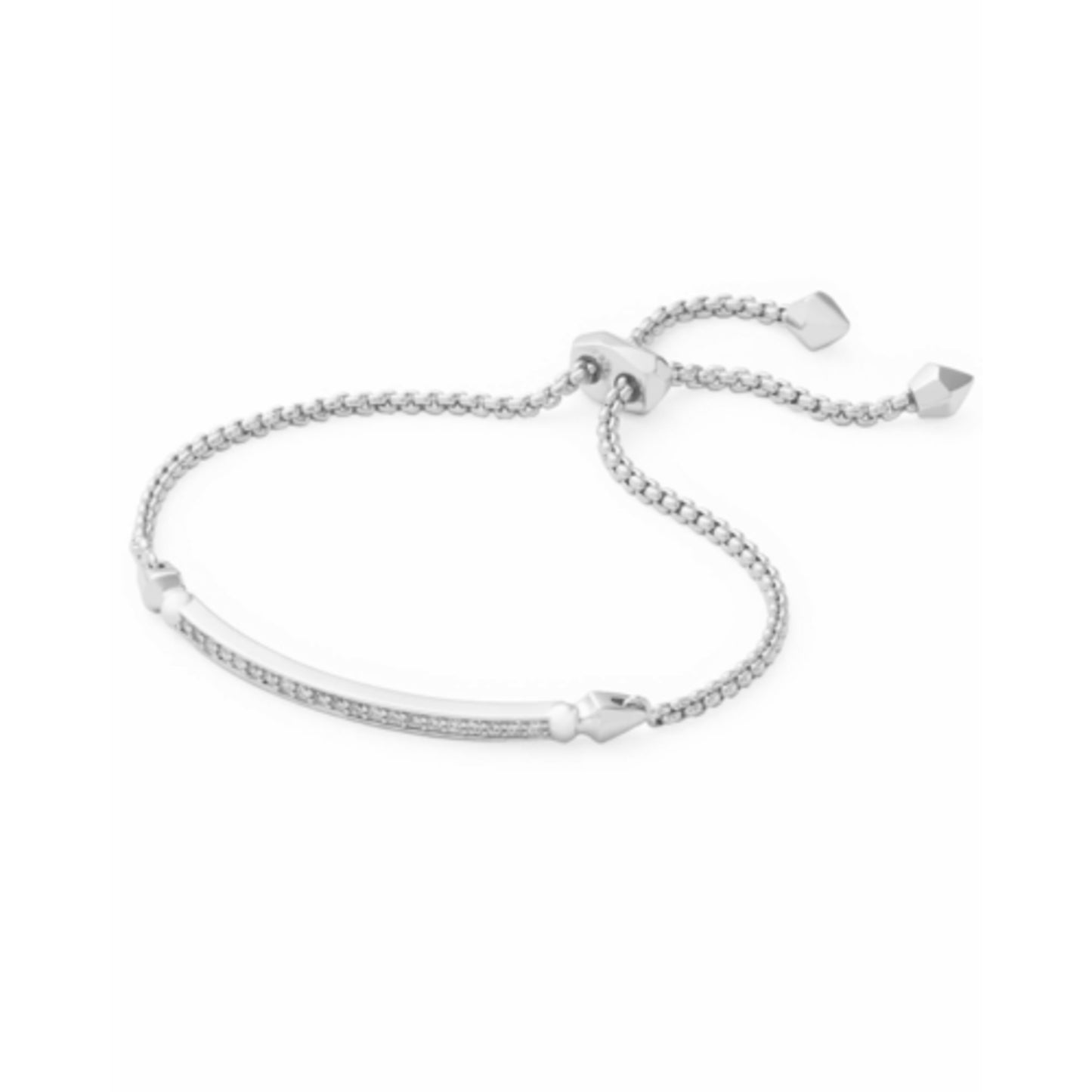 OTT BRACELET, RHODIUM METAL WHITE CZ