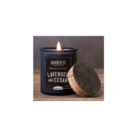 BARBER ST. CANDLE COMPANY - LAVENDER & CEDAR