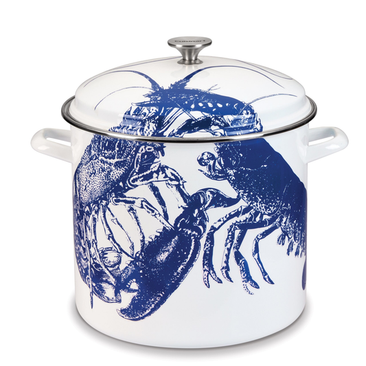 CUISINART 16 QUART STOCKPOT WITH COVER - WHITE - BLUE LOBSTER