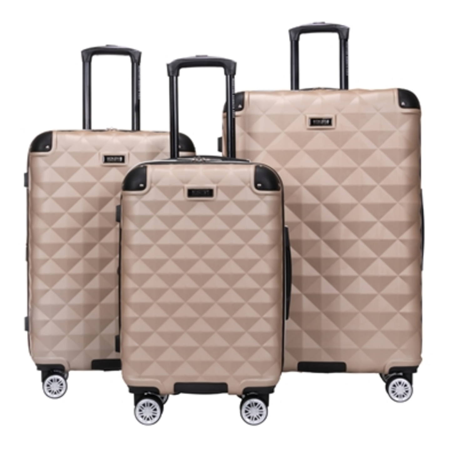 DIAMOND TOWER 3-PIECE LUGGAGE SET, ROSE CHAMPAGNE, 20,24,28''
