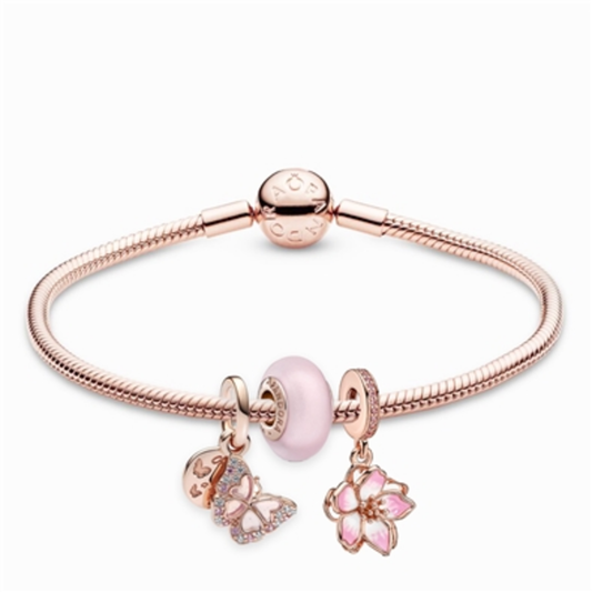 CHERRY BLOSSOM GARDEN BRACELET, 7.5"