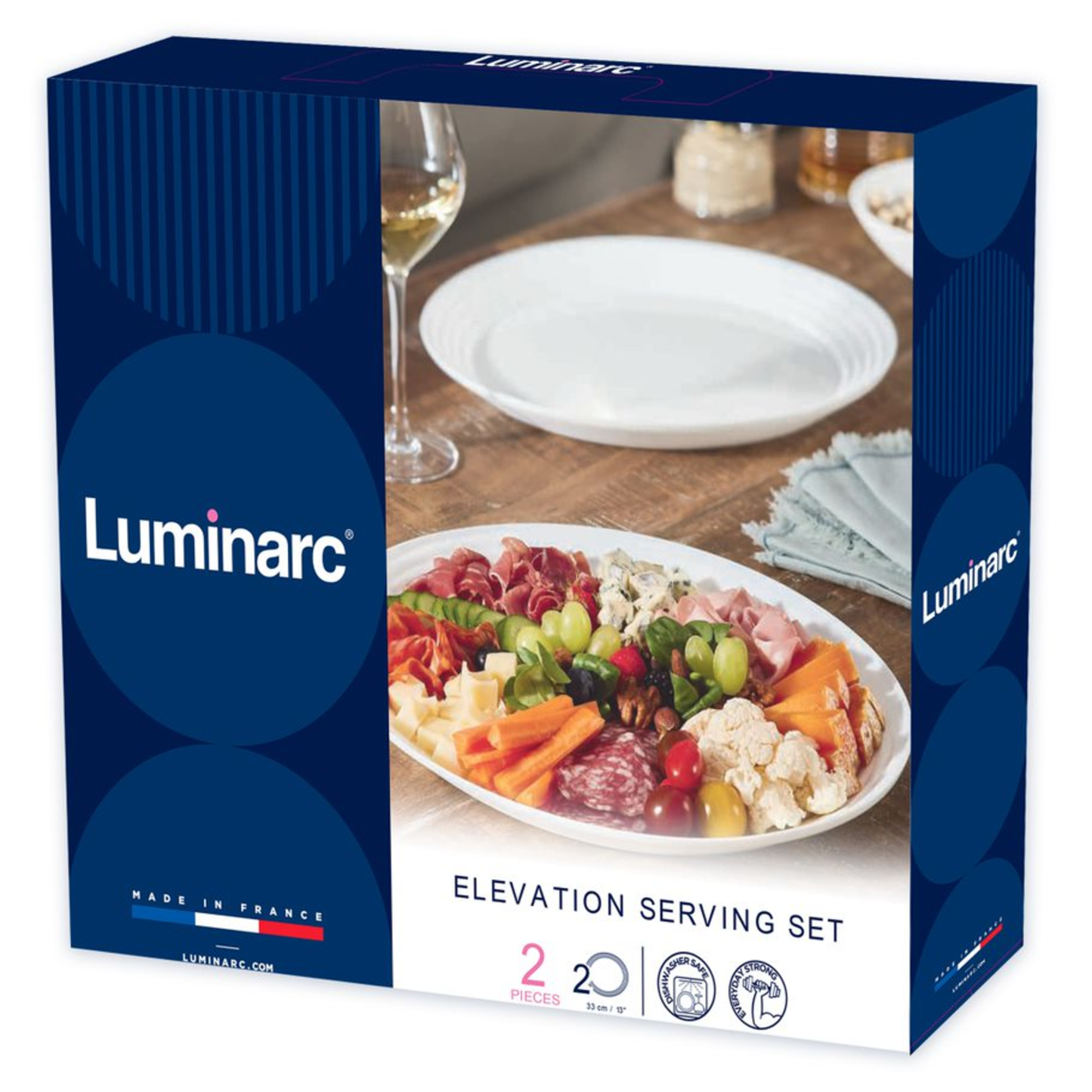LUMINARC ELEVATION 2 PIECE SERVING SET