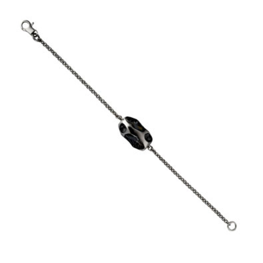 CRYSTAL BEAD SINGLE BRACELET, JET