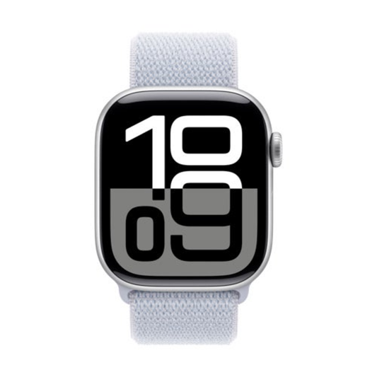 WATCH SERIES 10 GPS + CELLULAR 42MM SILVER ALUM CASE W/ BLUE CLOUD SPORT LOOP