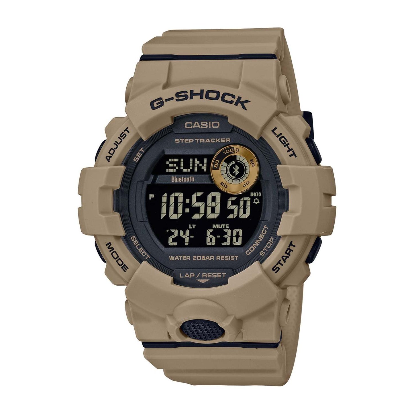 MENS G-SHOCK POWER TRAINER BLUETOOTH DIGITAL WATCH TAN