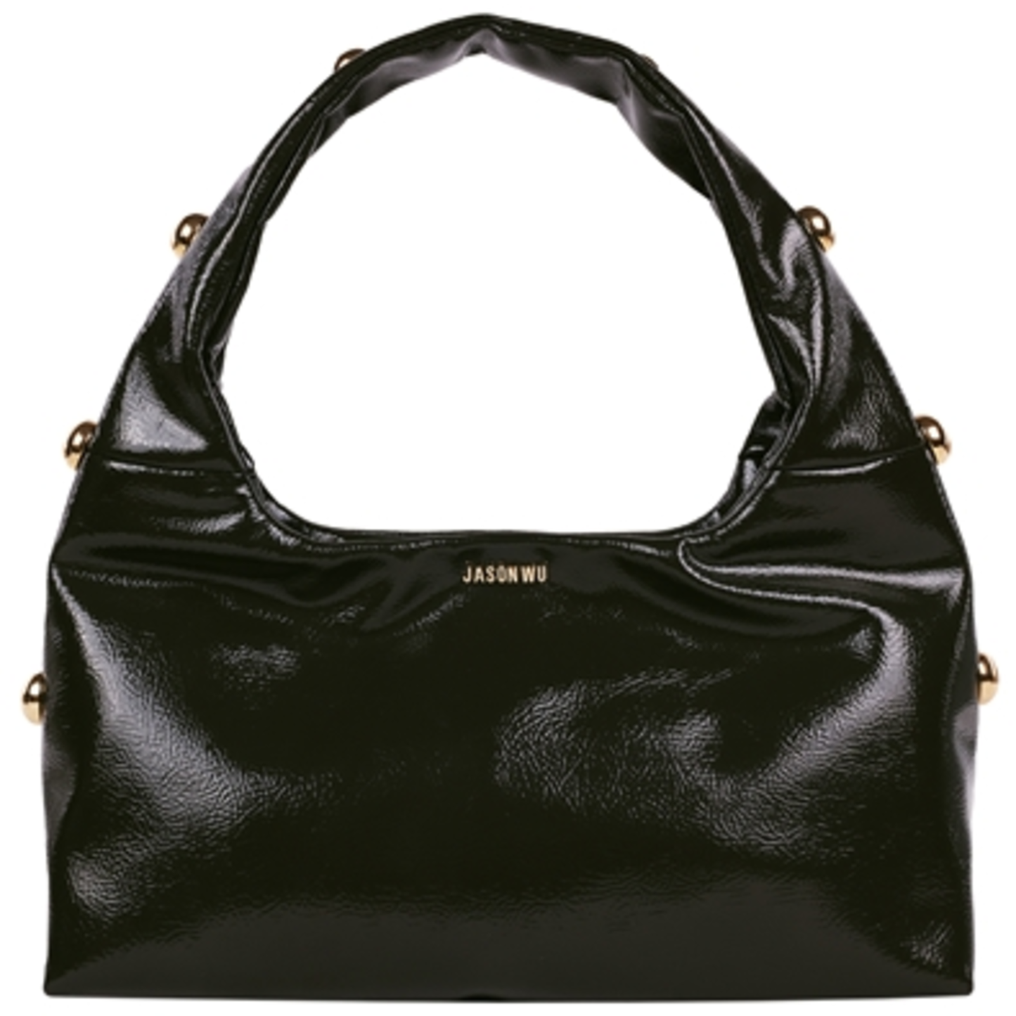 STUDDED SHOULDER BAG, OLIVE