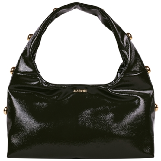 STUDDED SHOULDER BAG, OLIVE