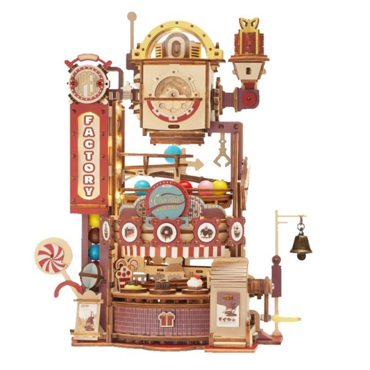 3D WOODEN PUZZLE MARBLE RUN - (CHOCOLATE FACTORY)