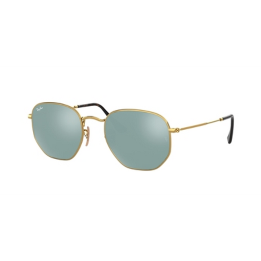 HEXAGONAL FLAT UNI NON-POLAR SUNGLASSES, GOLD, SILVER, 51
