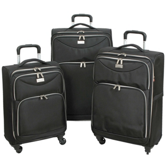 ULTRA LIGHT MIDNIGHT LUGGAGE SET, BLACK, 3-PC