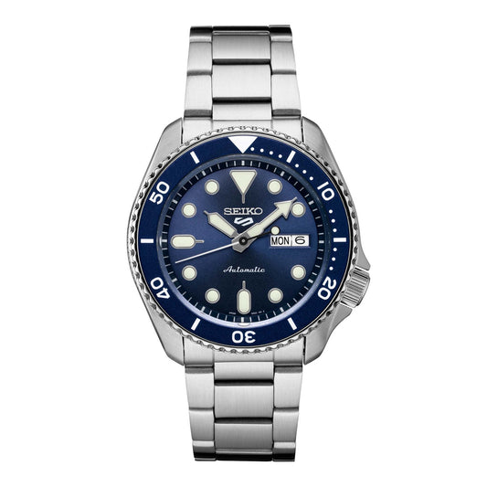 MENS SEIKO 5 SPORT AUTOMATIC STAINLESS STEEL WATCH