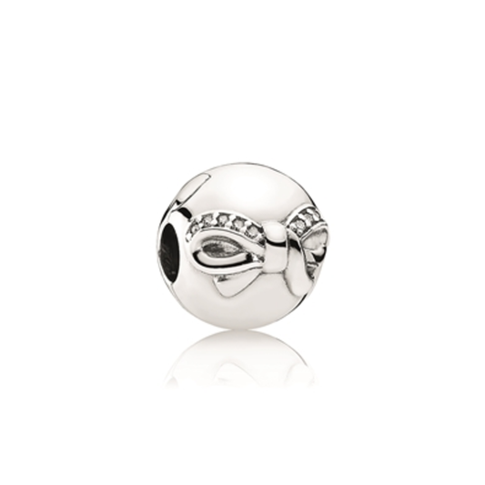 DAINTY BOW CLIP, CLEAR CZ
