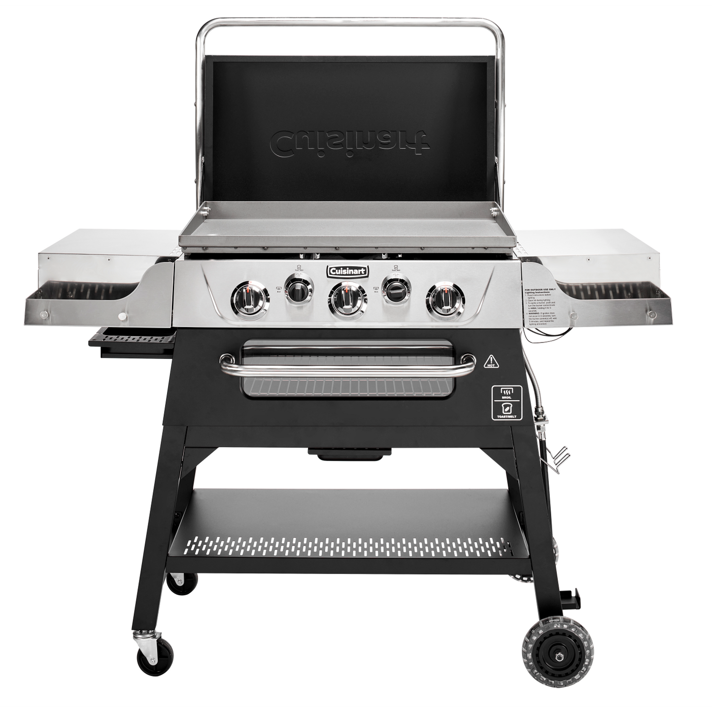 3 BURNER GAS GRIDDLER WITH BROILER