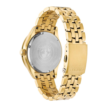 MEN'S CORSO ECO-DRIVE GOLD-TONE STAINLESS STEEL WATCH, BLACK DIAL