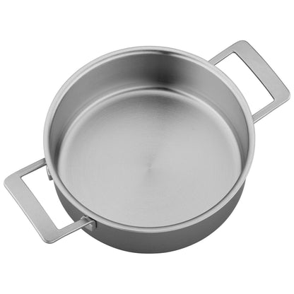 INDUSTRY 5-PLY 4QT STAINLESS STEEL DEEP SAUTE PAN W/ DOUBLE HANDLES